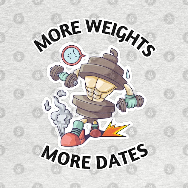 More Weights More Dates, Gym Motivation, fitness by twitaadesign